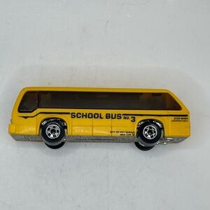 Vintage Yellow Rapid Transit School Bus Vintage 1981 Hot Wheels 1/64 Diecast